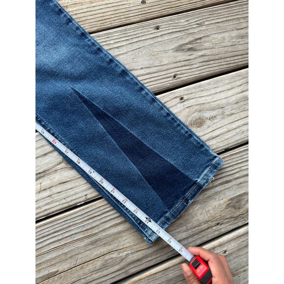 Free People Jeans Women’s‎ Size 28 Blue Wide Leg Bell Bottom Retro Western pb1 - Picture 4 of 9